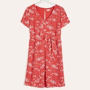 Red Floral Maternity Dress / Thyme Maternité